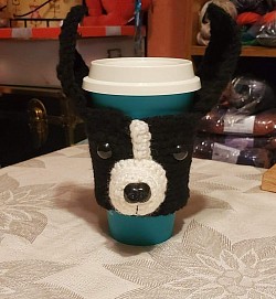 Standard coffee cup cozy $15.00 choice of colors